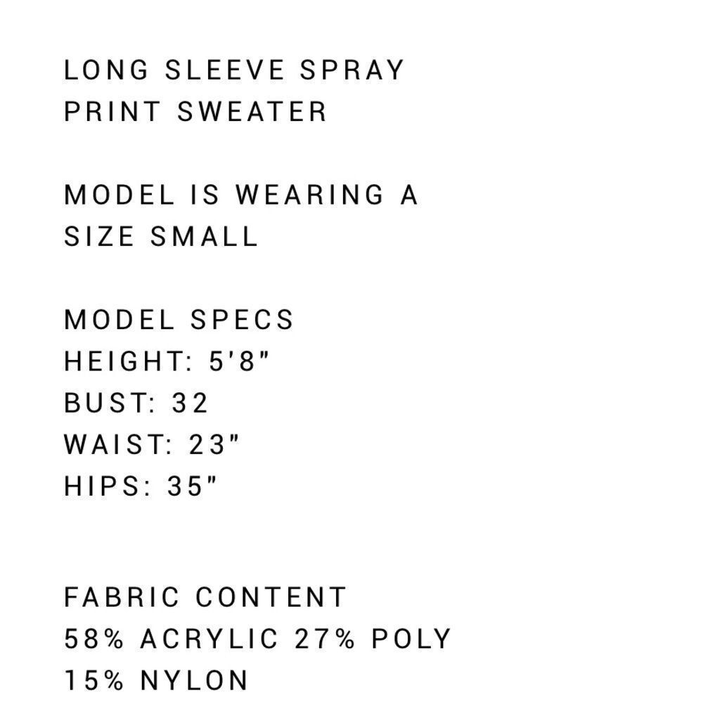 Spray Print Sweater - Picture 5 of 5